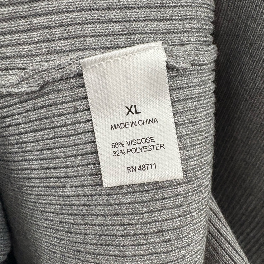 Ophelia Roe Grey Ribbed Sweater Midi Dress | XL - Picture 6 of 6